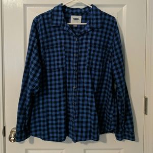 Old Navy Gingham Print Flannel